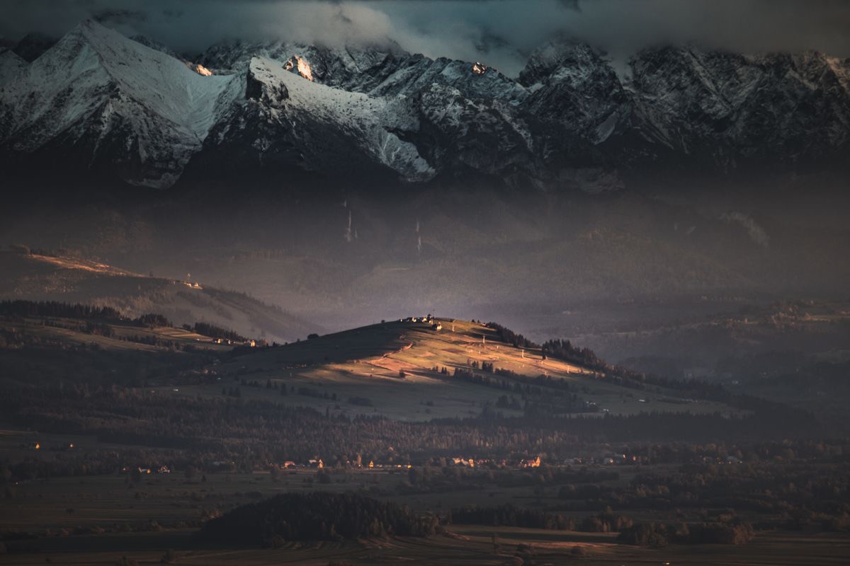 Tatranské štíty podvečer